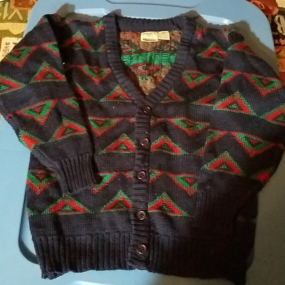 JG Hook Vintage V Neck Sweater Button Up